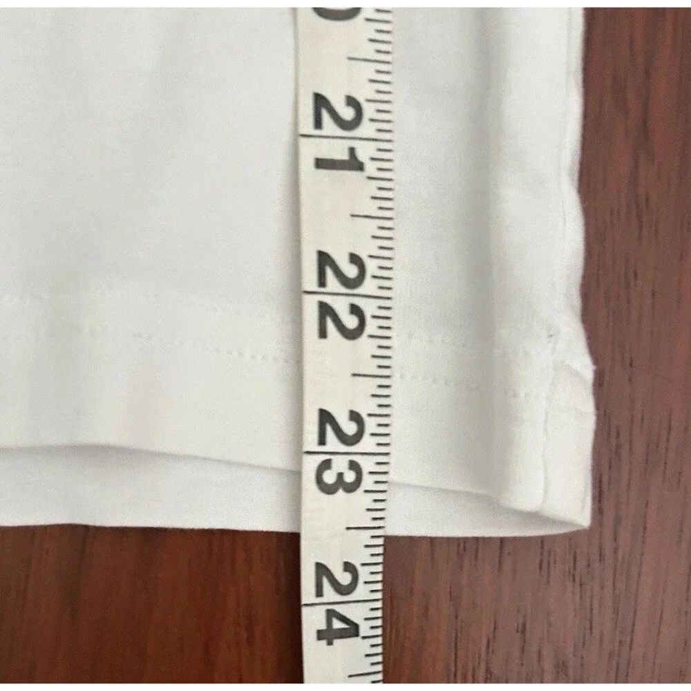 Tory Burch Small Fitted Polo Top White Short Sleeve Collar Shirt Gold Buttons
